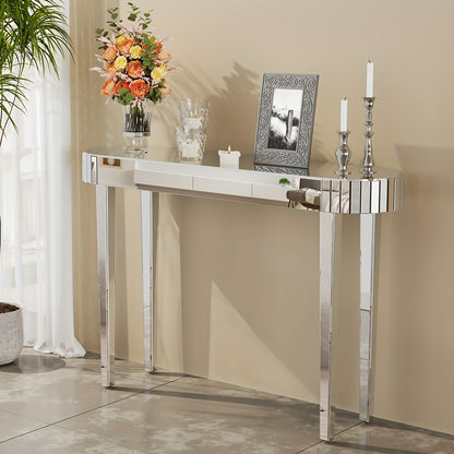 Sidetable – Consoletafel – Haltafel – Wandtafel – Dressoir – Hoogglans Spiegelglas – 120 cm Breed