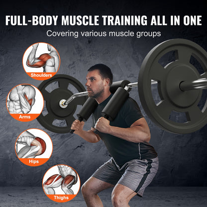 Veiligheids Squat Bar – Fitness Barbell – Krachttraining Bar – Revalidatie Bar – Gewicht Bar – 28 mm Staal – Schouder Foam Padding – Max 320 kg Belastbaar