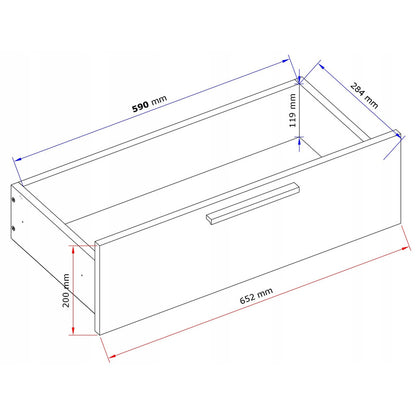 Kledingkast – Garderobekast – Opbergkast – Dressoir – Kast Met 6 Lades – Gelamineerd Met ABS-Randen – Vochtbestendig Metalen Uittreklades