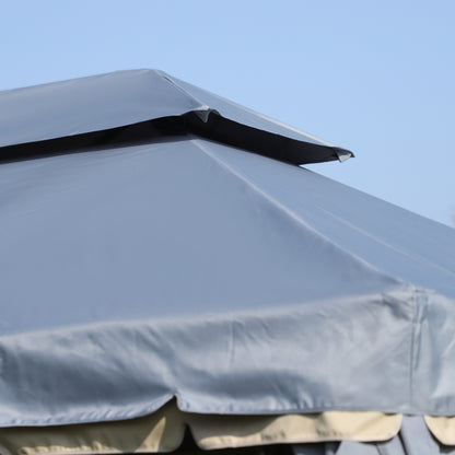 Tuinpaviljoen – Tuinhuis – Prieel – Pergola – Overkapping – Lichtgewicht Aluminium Frame – 4x3 Meter Met Muskietennetten