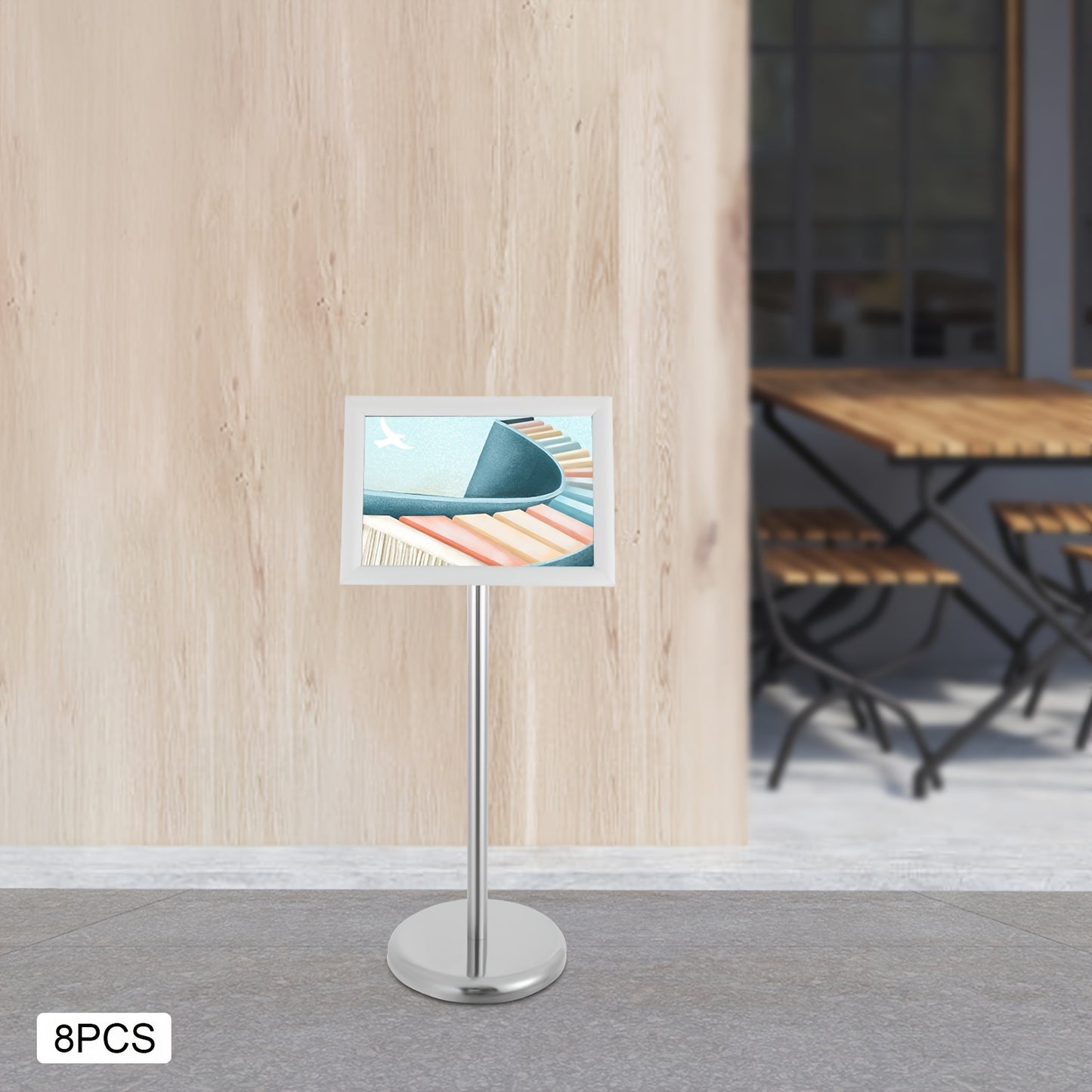 Verstelbare Sign Standaard – Posters Stand – Reclamehouder – Vloerstandaard – Informatiehouder – Zwart – Aluminium Snap Frame – 80-130 cm Hoogte verstelbaar