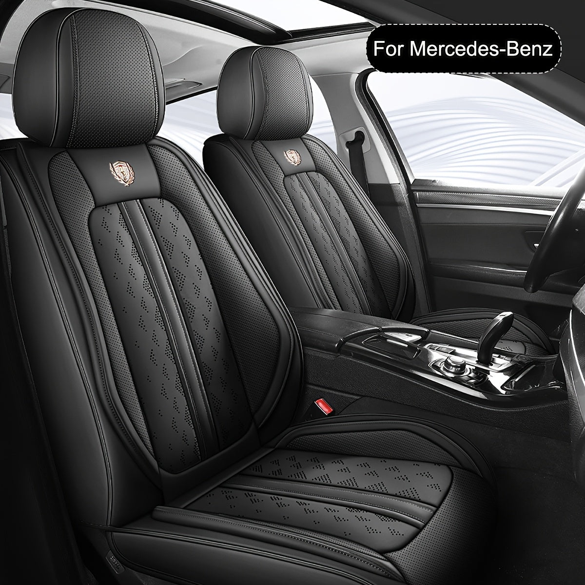 Auto Stoelhoezen Set – Stoelbekleding – Stoelhoes – Zittingbescherming – Autostoelhoezen – Nappa Leder – Airbag Compatibel – Geschikt Voor 5 Zittingen