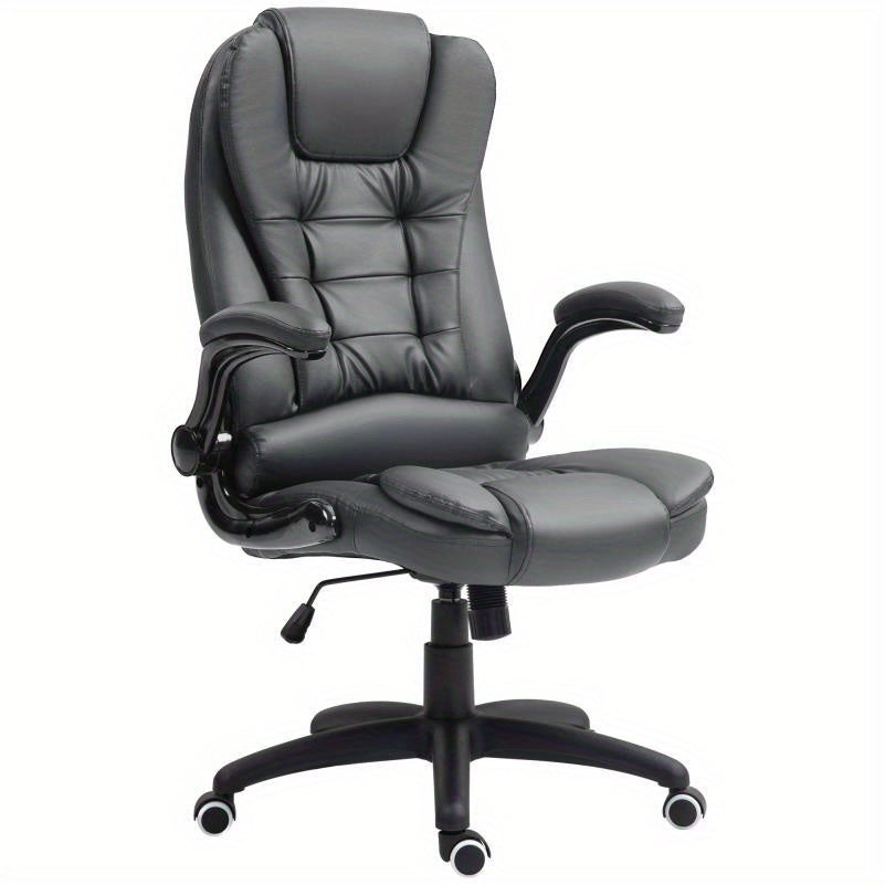 Ergonomische Bureaustoel – Bureaustoel Met Hoge Rugleuning – Kantoorstoel – Werkstoel – Deskchair – Verstelbare Armleuningen – Stevig PVC Frame – Comfortabele Zithouding