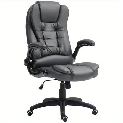 Ergonomische Bureaustoel – Bureaustoel Met Hoge Rugleuning – Kantoorstoel – Werkstoel – Deskchair – Verstelbare Armleuningen – Stevig PVC Frame – Comfortabele Zithouding