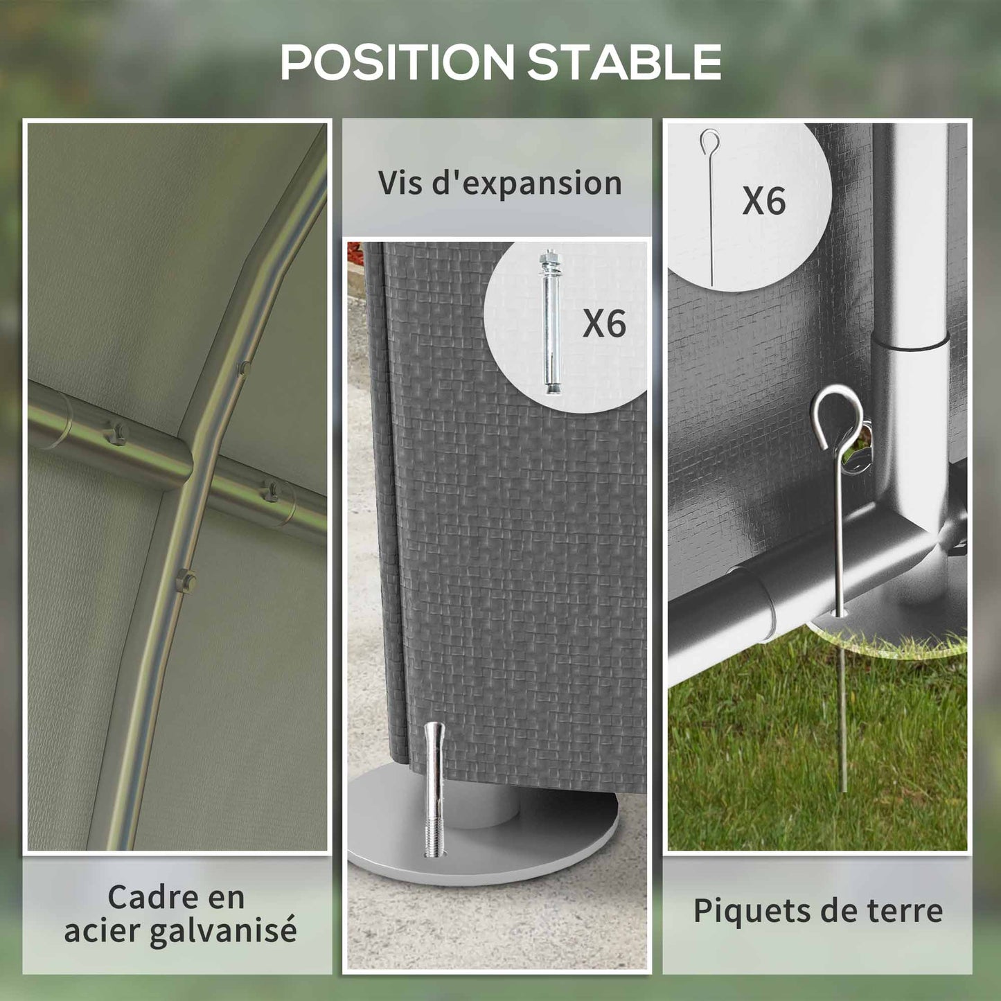 Opbergtent Fietsenstalling Tuinkot Fietsenhoes Motorhoes – Donkergrijs – Waterafstotend PE Materiaal – Stevig Gegalvaniseerd Metalen Frame – Grote Ritsdeur 106x126 cm – Compact 120x179x165 cm