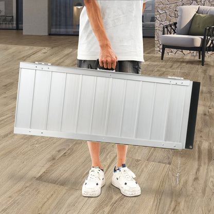 91.44cm Portable Ramp | Folding Handicap Ramp with Handle, Aluminum Alloy Material by NaMaSyo for Steps/Stairs/Scooter