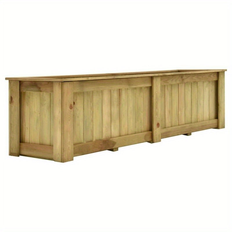 Hoogte Moestuinbak – Verhoogde Plantenbak – Kweekbak – Moestuinbak – Kruidenbak – Geïmpregneerd Vurenhout – Ruime Afmetingen 196x50x50 cm