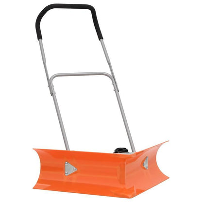 Sneeuwschep – Sneeuwruimer – Sneeuwschuiver – Tuinschep – Sneeuwblazer – Verstelbare Steel Tot 120 cm – Duurzaam Oranje Staal