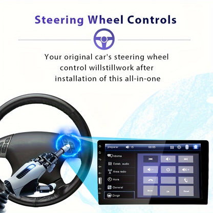 Autoradio – MP5 Speler – Auto Radio – 1 Din Radio – 9 Inch Touchscreen – 2.5D HD 1080P – Mirror Link – Inclusief Microfoon & Achteruitrijcamera