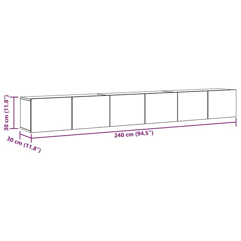 Tv-meubel – TV Kast – Televisiemeubel – TV Meubelset – Wandmeubel – 3-delige set – Artisan Eiken – Wandmontage & Ruimtebesparend Design