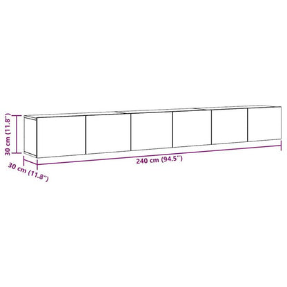 Tv-meubel – TV Kast – Televisiemeubel – TV Meubelset – Wandmeubel – 3-delige set – Artisan Eiken – Wandmontage & Ruimtebesparend Design