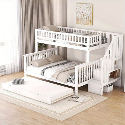 Witte Metaal Hoogslaper – Loftbed – Stapelbed – Stapelbed met Lade – Stalen Bedframe – Twin/Full 90x200 & 140x200cm – Ruimtebesparend Ontwerp – Stevig Metalen Constructie