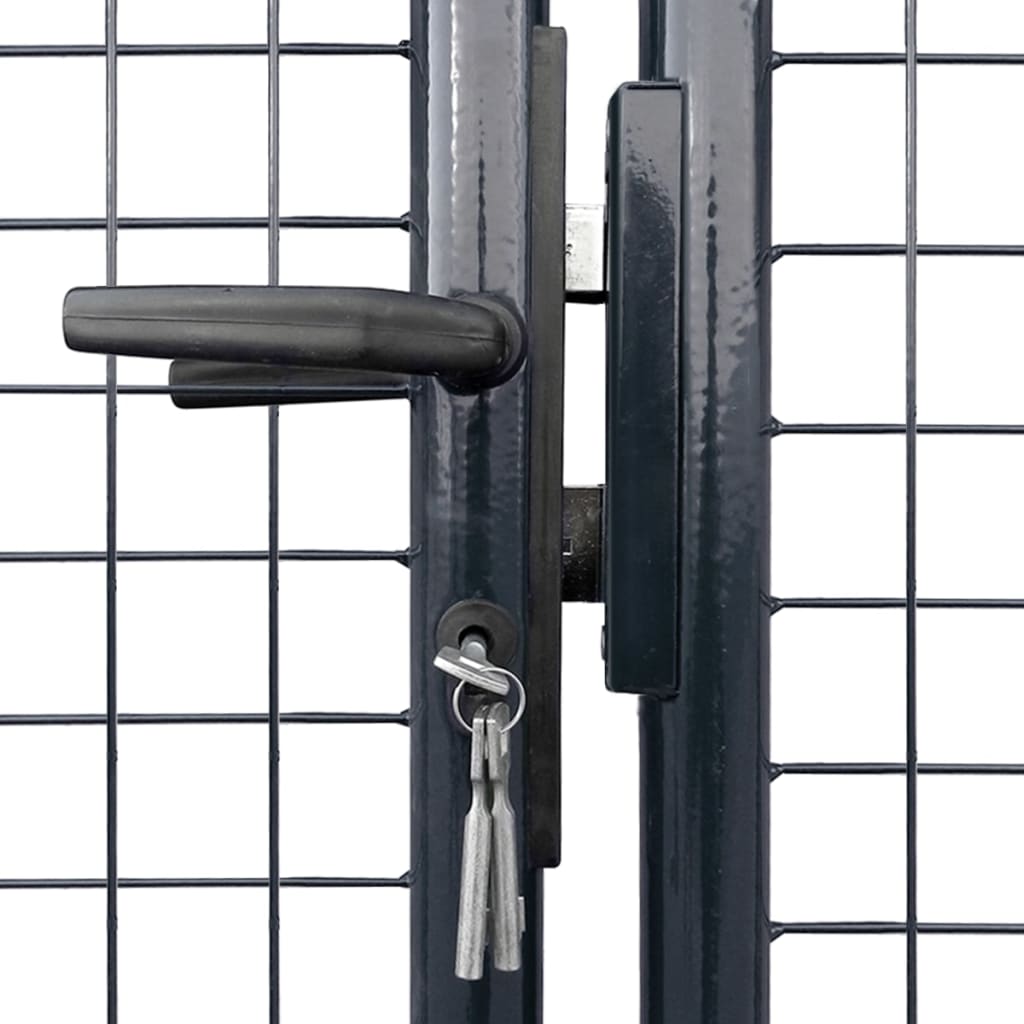 Tuinpoort – Tuindeur – Hek – Afsluithek – Poort – Gegalvaniseerd Staal – 175 cm Hoogte – Roestbestendig Met Slot En Sleutels