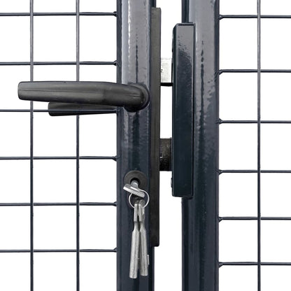 Tuinpoort – Tuindeur – Hek – Afsluithek – Poort – Gegalvaniseerd Staal – 175 cm Hoogte – Roestbestendig Met Slot En Sleutels