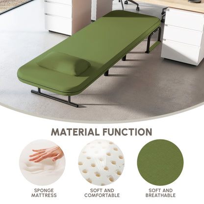 Slaapstoel – Slaapfauteuil – Slaapbankstoel – Klapstoel – Relaxstoel – Matcha Groen – Verstelbare 5-standen Rugleuning – Traagschuim Comfort