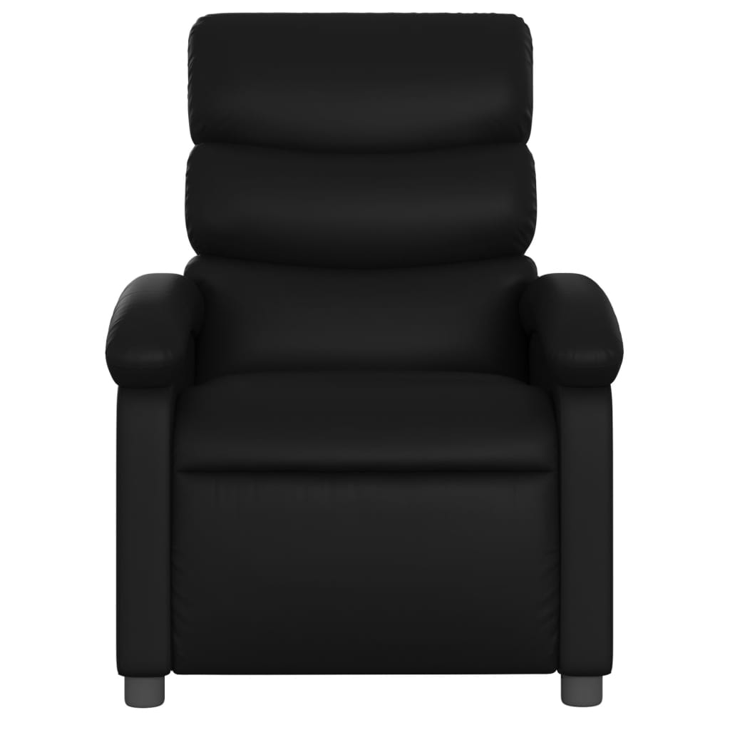 Massagestoel – Relaxfauteuil – Shiatsu Stoel – Massagestoel – Verstelbare Zitplaats – Zwart Kunstleer – 6 Vibratiepunten – Handmatige Rugleuning 135°