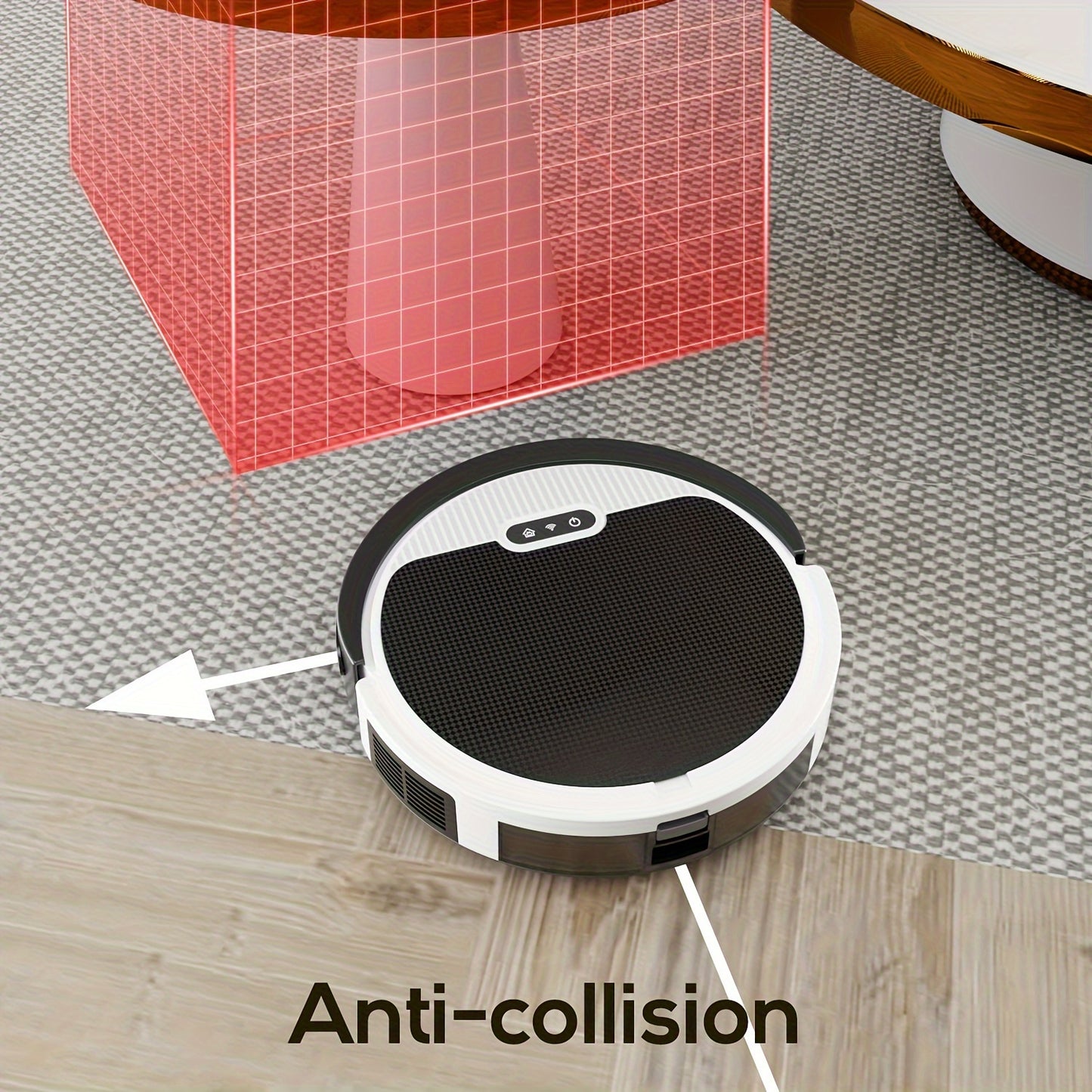 Robot Vacuum, 4000Pa Strong Suction, 2.4G WiFi/APP/Alexa, 120 Min Runtime, Self-Charging Robotic Vacuum Cleaner, Slim, Quiet, 4 Cleaning Modes Ideal for Pet Hair, Hard Floors, Black White
