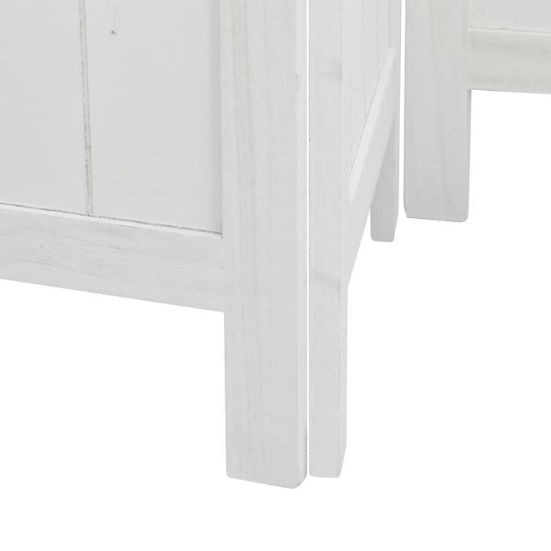 6-Panel Kamerscherm – Kamervuller – Ruimteverdeler – Vouwscherm – Scheidingswand – Wit Blanc – Lichtgewicht & Stevig – Eenvoudige Montage