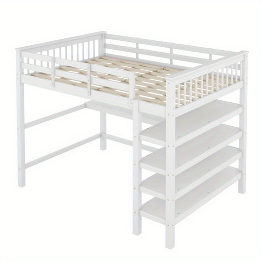 Hoogslaper – Stapelbed – Bedbank – Loftbed – Bed Compleet – Met Ingebouwd Bureau – Geschikt Voor Matras 140x200 cm – Stevig Metalen Frame – Ruimtebesparend Design
