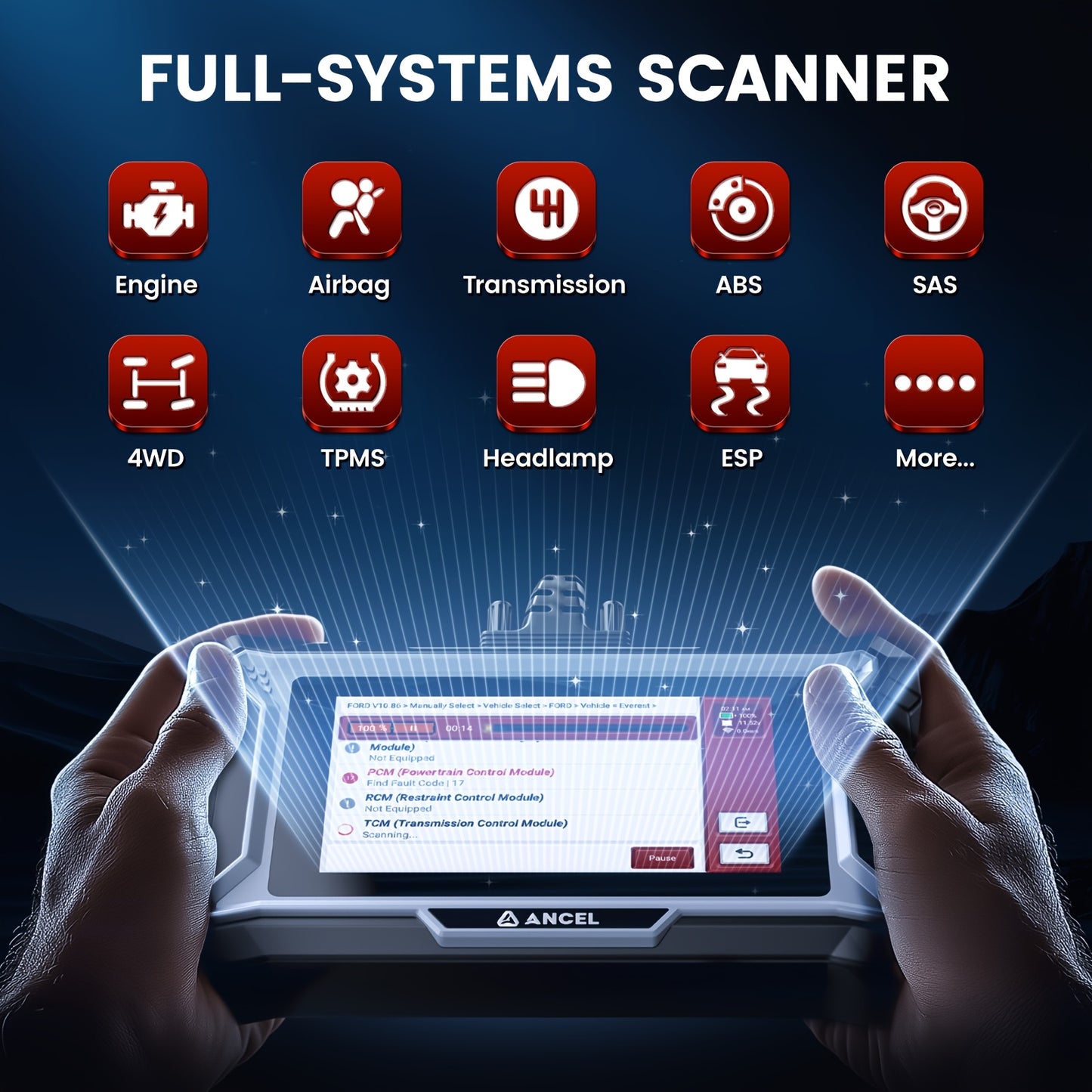 OBD2 Scanner – Diagnoseapparaat – Auto Uitlezer – Codelezer – Uitleesapparaat – 15+ Resetfuncties – Automatische Voertuigherkenning