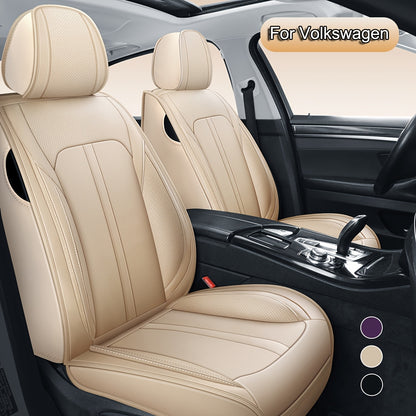 Full Set Car Seat Covers, Suitable for VW Golf, Tiguan, Passat, T-Roc,, Touran, Arteon, ID.4, Universal NAPPA Car Seat Covers, Adjustable Car Seat Covers, Easy to Install, All-Season Fit, christmas gifts