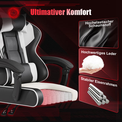 Gamingstoel – Bureaustoel – Gamestoel – Ergonomische Stoel – Zwarte Stoel – Verstelbare Rugleuning tot 90° – 150 kg Draagvermogen