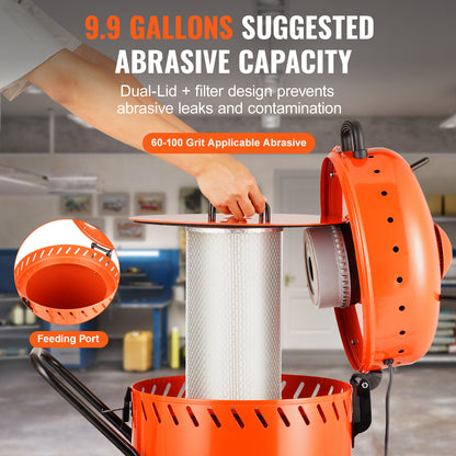 Zandstraalinstallatie – Sandstraalcabine – Zandstraalkast – Zandstraalwerkstation – Vacuüm Zandstraalmachine – 28 Gallon Tank – Krachtige 1200W Motor
