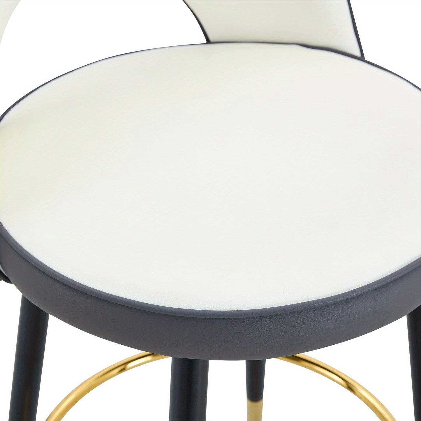 360° swivel bar stool. Modern White And Charcoal Grey Colour Scheme. Comfortable Bar Stool Suitable for Dining Rooms, Kitchens, Patios And Similar Settings. Set Of Two., Bar Seating, Kitchen Stools, Sleek Bar Seating, Stylis