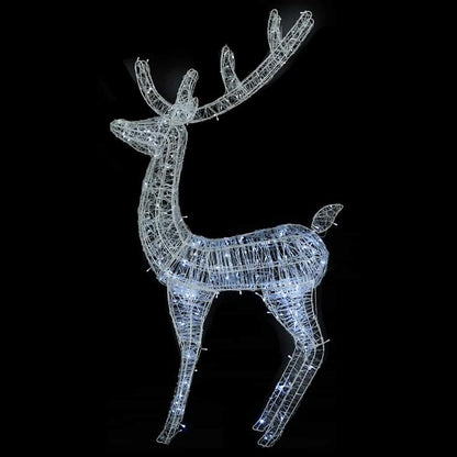 Rendierdecoratie – Kerstdecoratie – Winterornament – Tuindecoratie – Feestelijke Versiering – XXL 180 cm – Hoogwaardig Acryl – Weerbestendig Indoor Outdoor