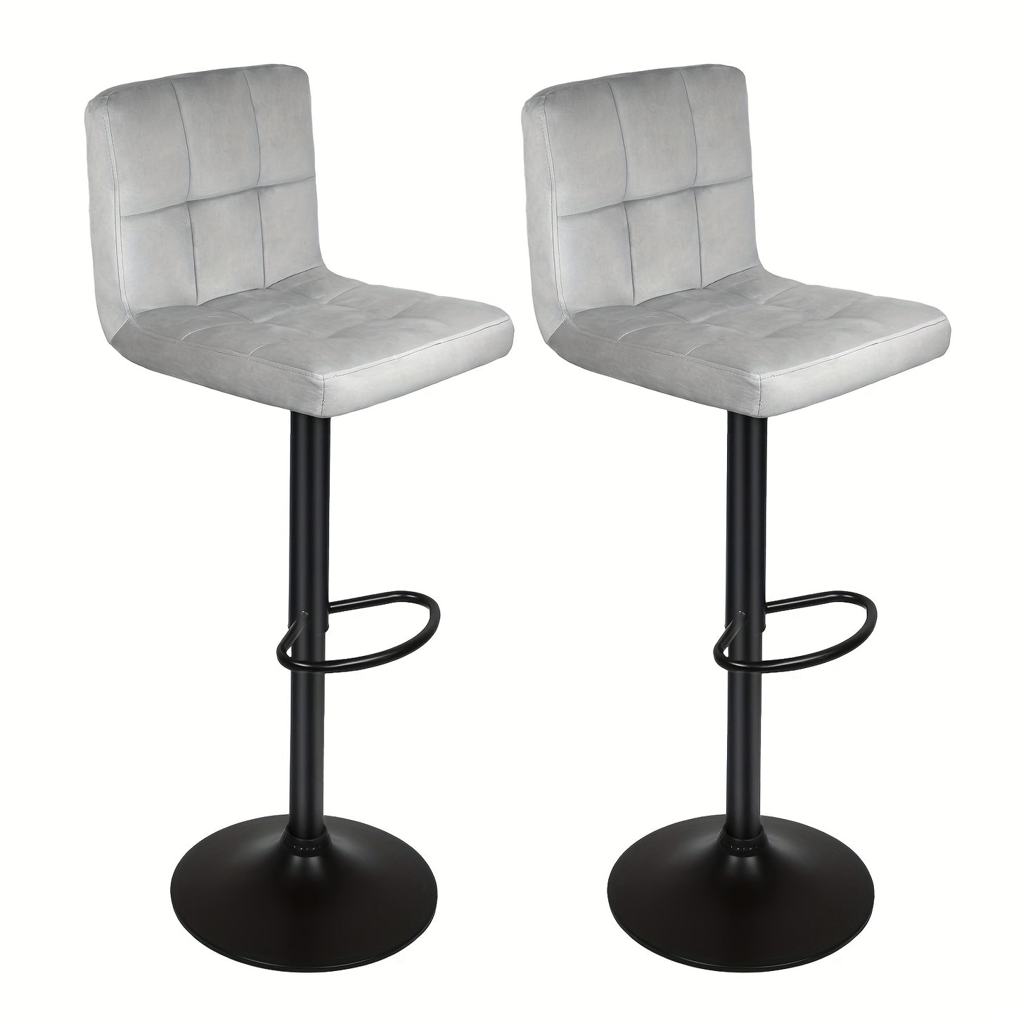 Barkrukken – Barstoelen – Krukken – Keukenstoelen – Barkruk Set – Velvet Bekleding – Draaibaar & Verstelbaar – Ergonomische Rugleuning