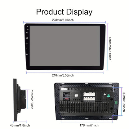 13″ Double-DIN Autoradio met 64 GB Opslag, Draadloze CarPlay/Android Auto, IPS Touchscreen, GPS & WiFi, 32-bands EQ + DSP, 59 UI-thema’s