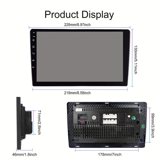 13″ Double-DIN Autoradio met 64 GB Opslag, Draadloze CarPlay/Android Auto, IPS Touchscreen, GPS & WiFi, 32-bands EQ + DSP, 59 UI-thema’s