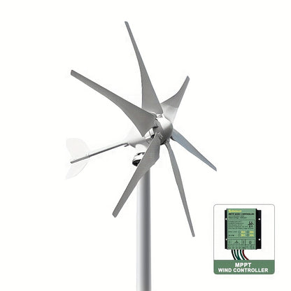 Draagbare Windgenerator – Mobiele Windturbine – Windenergie Generator – Off-Grid Generator – 12V 8-Blad 1000W – Lichtgewicht Metallic Frame – Efficiënte Energieopwekking
