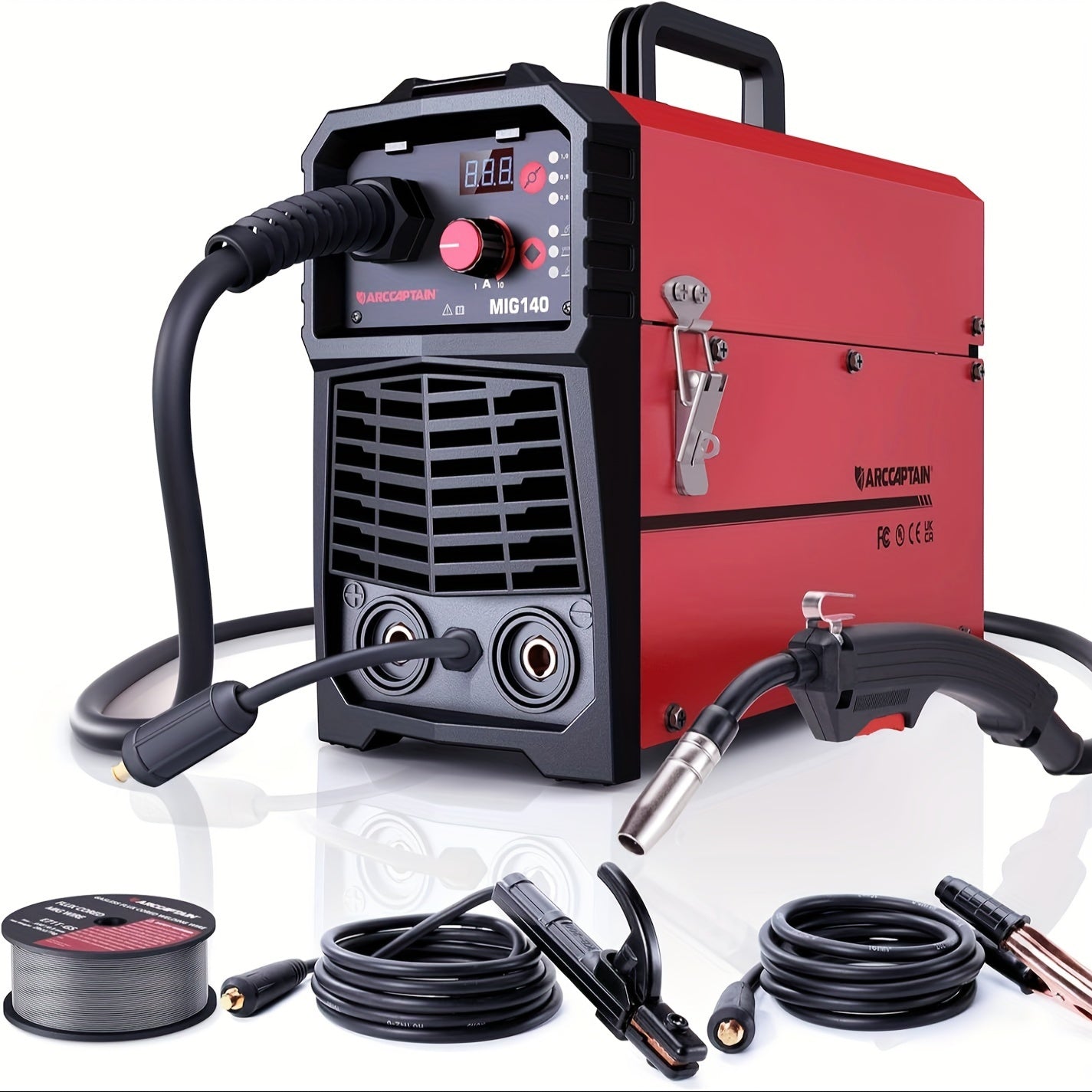 MIG 140 Lasmachine – MIG Lasmachine – Lasapparaat – Metaallasmachine – Elektrode Lasapparaat – 230V Plug & Play – Compact Lichtgewicht Design