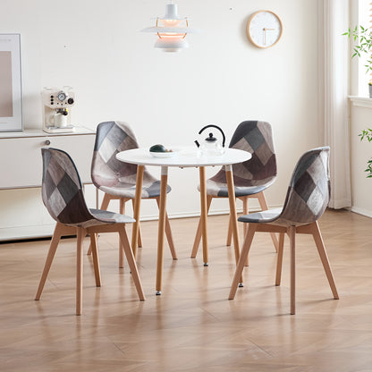 Eetkamerstoelen – Keukenstoelen – Caféstoelen – Wachtkamerstoelen – Moderne Stoelen Bruin – Waterbestendig Kunstleer – Beukenhouten Poten