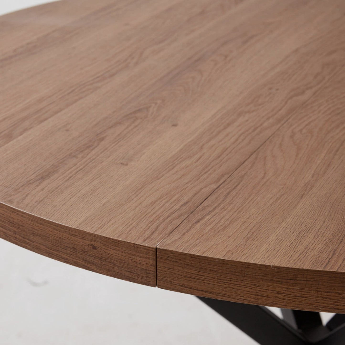 Eettafel – Ronde Tafel – Keukentafel – Woonkamertafel – Tafel – 100 cm – Beukenhout Licht – Zwarte Metalen Poten