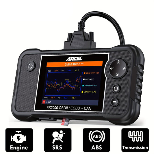 OBD2 Diagnose Scanner – Auto Foutcode Lezer – Motor Diagnose Tool – ABS SRS Scanner – Transmissie Scanner – USB Oplaadbaar – Compact & Gebruiksvriendelijk