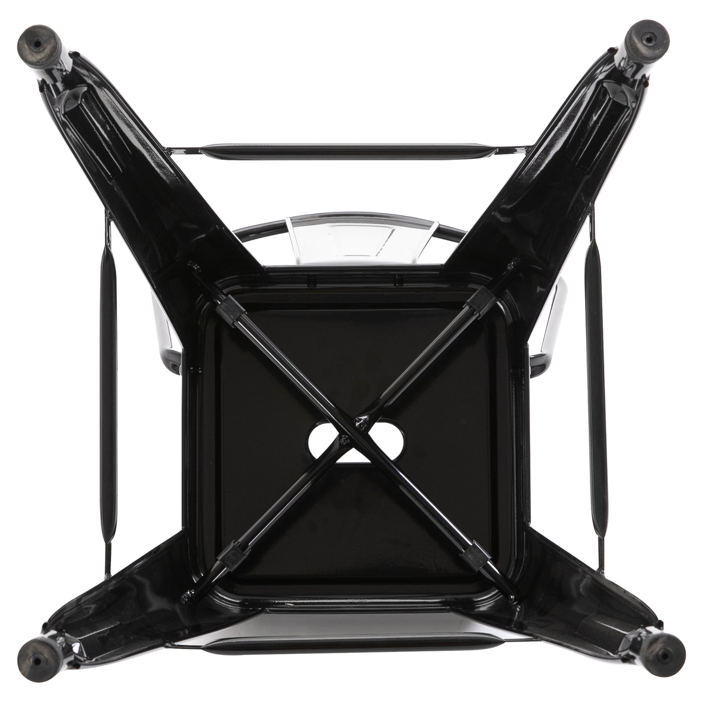 Barstoel – Barkruk – Barstoel Kruk – Barkrukken – Keukenstoel – Industrieel Design – Met Rugleuning en Voetsteun – Zithoogte 76,5 cm – Zwart Metaal