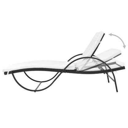 Lounge Set – Tuinligstoel – Buitenmeubel – Lounge Stoel – PE-Rattan – Gepoedercoat Staal – Afneembare Kussens