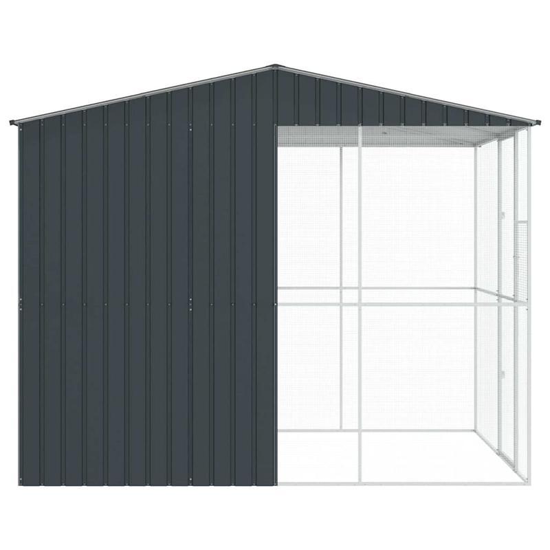 Vogelkooi – Vogelvolière – Papegaai Kooi – Exotenkooi – Buitenkooi – Gegalvaniseerd Staal – Roestbestendige Coating – 215x310x247 cm – Robuuste Constructie – Geschikt Voor Buitengebruik