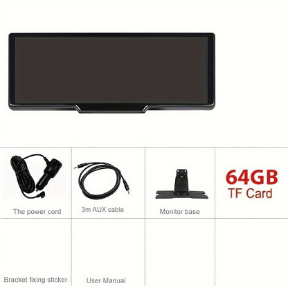 HIKITY NEW 9.3-inch For CarPlayer Stereo Radio Wireless For Android Auto Car Multimedia Player With Touchscreen Mirror Link, FM, USB/AUX/TF, 64G TF Card Universal