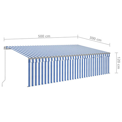 Uittrekbare Terrasoverkapping – Buitenzonwering – Zonnescherm – Pergola – Luifel – 5x3 Meter – Lichtgewicht Aluminium Frame – UV- en Waterbestendige Polyester Stof