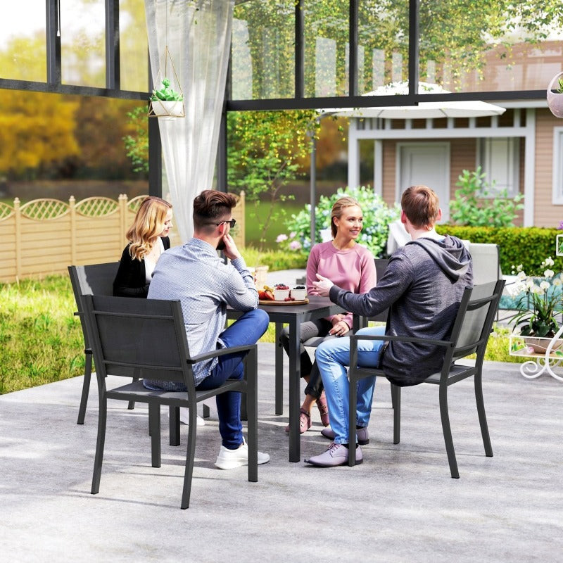 Campingtafel – Kampeertafel – Vouwtafel – Klaptafel – Inklapbare Tafel – Verstelbare Hoogte – Duurzaam Aluminium 73x73 cm – Weerbestendig Zwart Retro Design