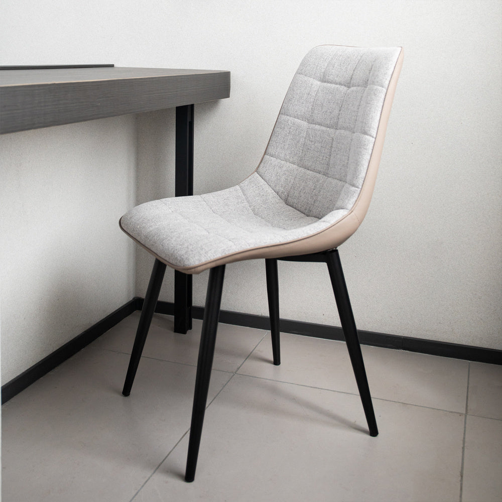 Gestoffeerde Stoelen Set – Eetkamerstoelen – Bureaustoelen – Horecastoelen – Retro Stoelen – Metalen Frame – Linnenstof En Kunstleer – Comfortabel En Onderhoudsvriendelijk