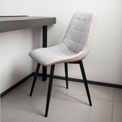 Gestoffeerde Stoelen Set – Eetkamerstoelen – Bureaustoelen – Horecastoelen – Retro Stoelen – Metalen Frame – Linnenstof En Kunstleer – Comfortabel En Onderhoudsvriendelijk