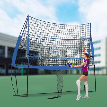 Volleybalnet – Trainingsnet – Oefennet – Volleyball Trainingsnet – Sportnet – Verstelbare Hoogte – Nylon Met Stalen Frame