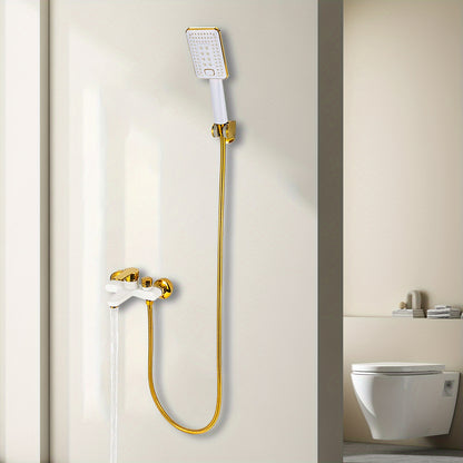 Badkraan – Badmengkraan – Handdouche – Wandkraan – Badkamergarnituur – Messing – Watervaluitloop – Opbouw