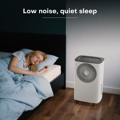 Luchtontvochtiger – Vochtverwijderaar – Vochtvreter – Ontvochtiger – Air Dehumidifier – 12L Per Dag Capaciteit – Metalen Behuizing Met Continue Afvoer