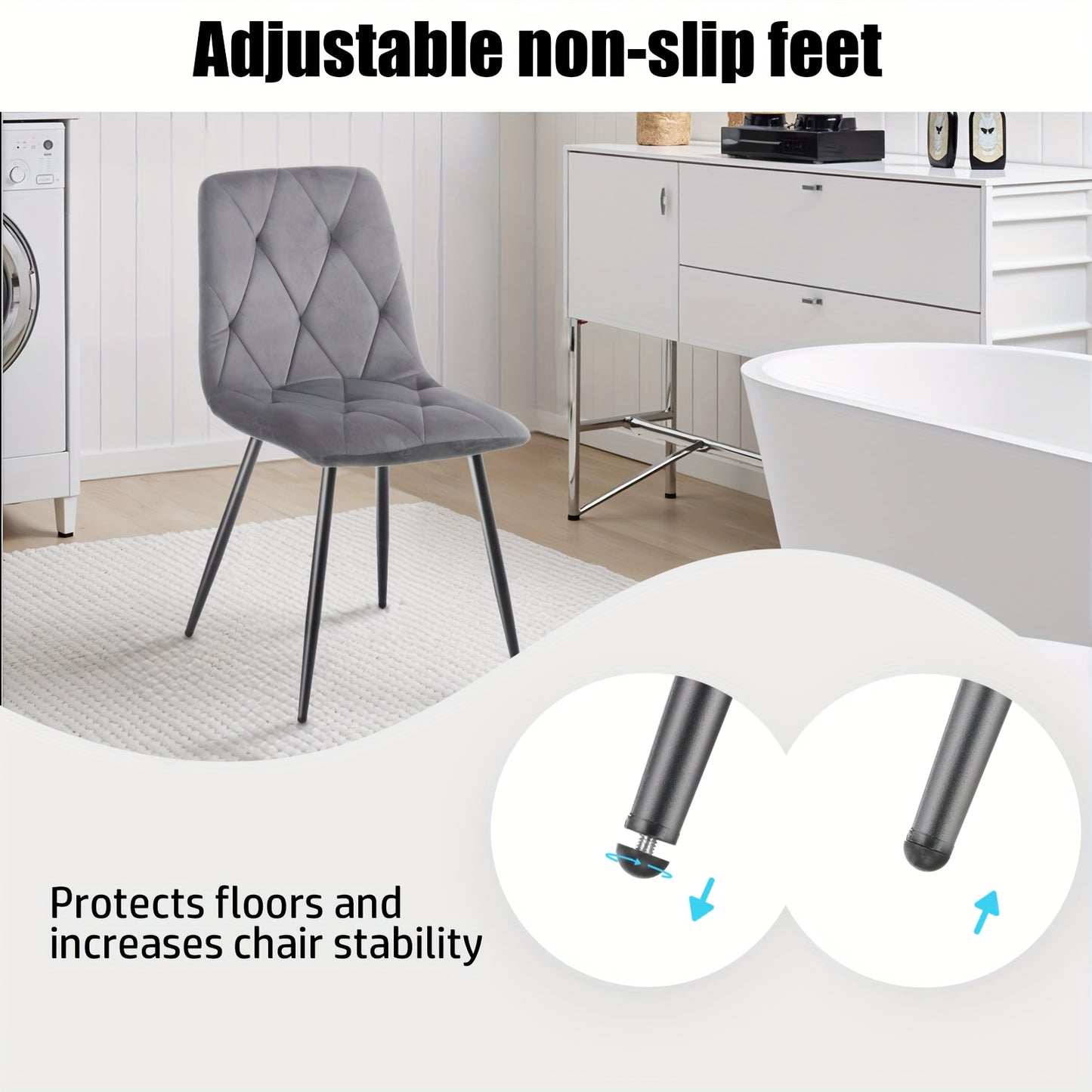 Eetkamerstoel – Stoel – Kuipstoel – Keukenstoel – Woonkamerstoel – Set Van 4 – Velvet Bekleding – Zwart Metalen Onderstel