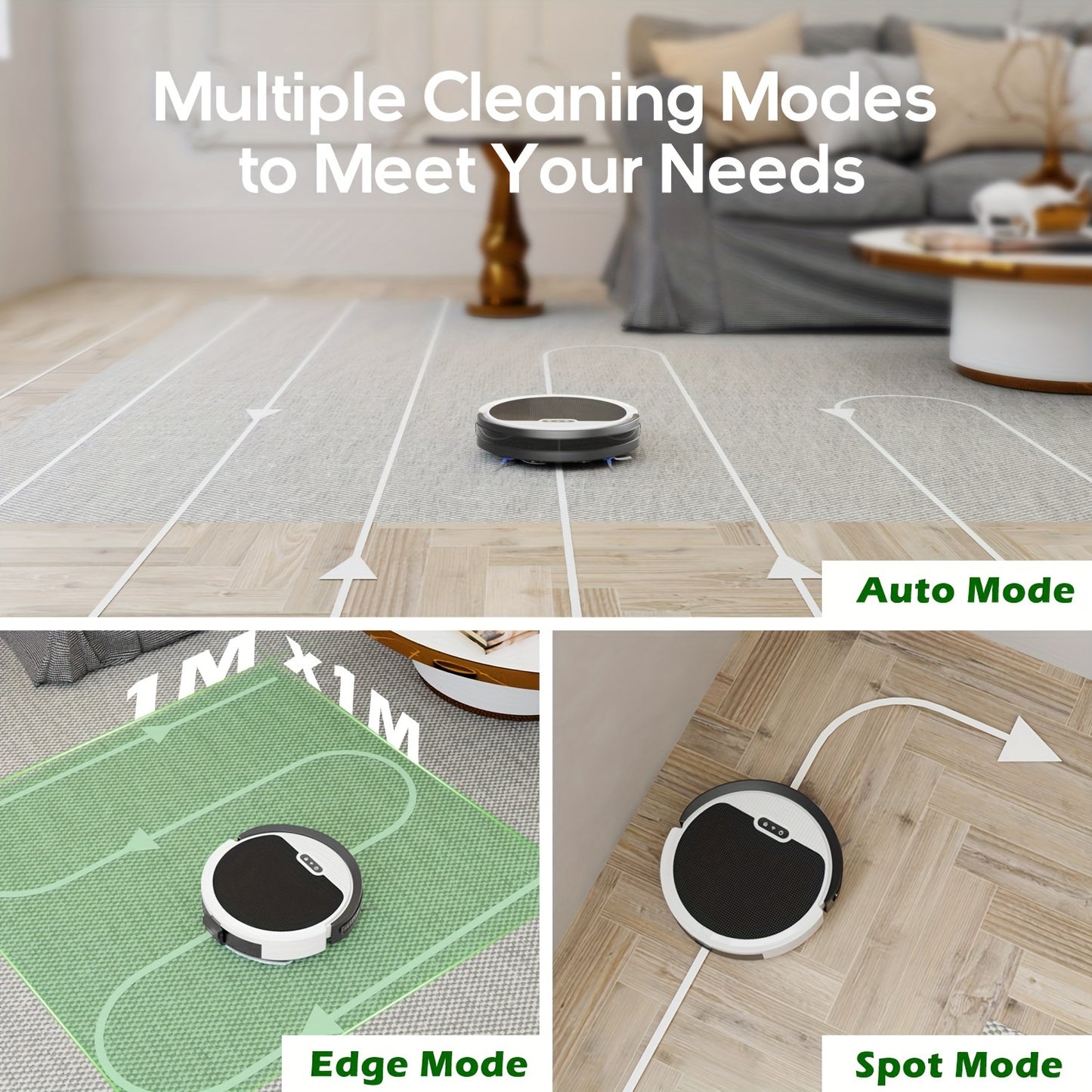 Robot Vacuum, 4000Pa Strong Suction, 2.4G WiFi/APP/Alexa, 120 Min Runtime, Self-Charging Robotic Vacuum Cleaner, Slim, Quiet, 4 Cleaning Modes Ideal for Pet Hair, Hard Floors, Black White